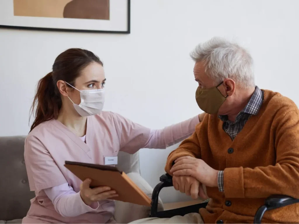 Home health Medicare caregivers providing professional care