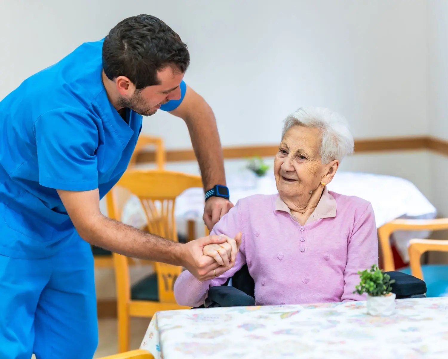 Elderly woman cared by Valentine Home Health Care