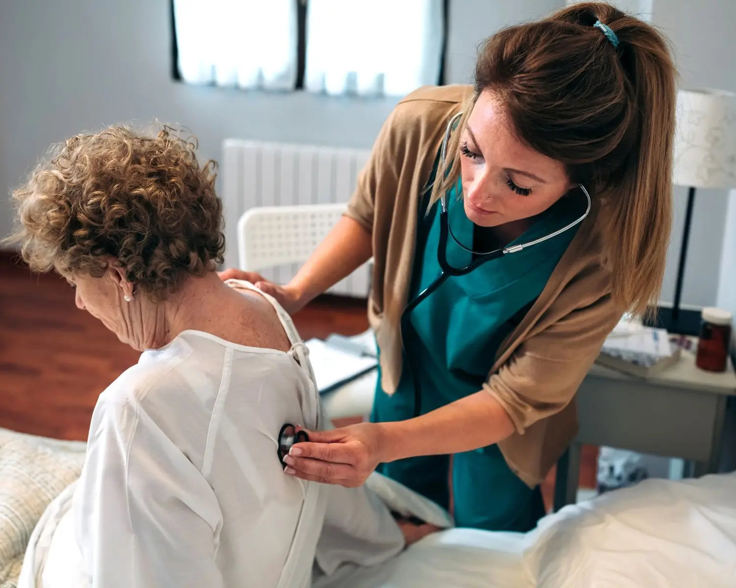 Skilled nursing care and support by professional social workers and medical staff