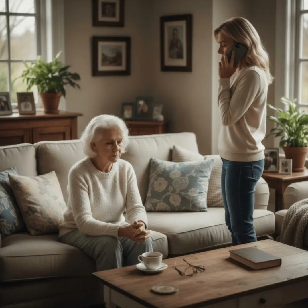 Caregiver providing dementia home care in Lemont, IL to an elderly patient.